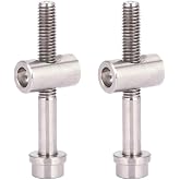 Chiffonade 2pcs Bike Seatpost Bolts Alloy Fixed Bolt Round Screw for Cycling Seat Tube Replacement Parts