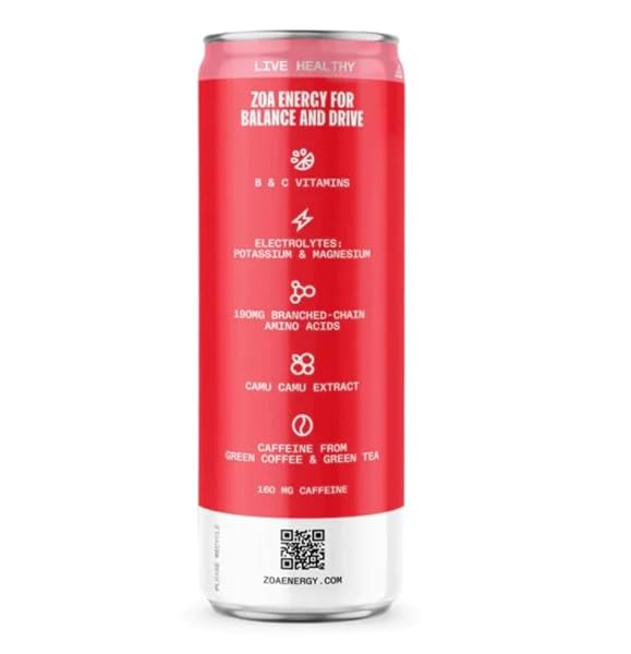 ZOA STRAWBERRY WATERMELON ZERO SUGAR 12OZ CAN