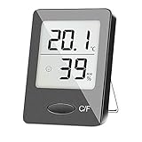 SXCD Digital Hygrometer Indoor Thermometer, Humidity Gauge Indicator Room Thermometer, Accurate Temperature Humidity Monitor Meter for Home, Office, Greenhouse, Mini Hygrometer