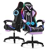 Gaming Chair with Bluetooth Speakers and LED RGB