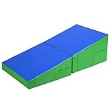 Giantex Folding Incline Mat Slope Cheese Gymnastics Gym Exercise Aerobics Tumbling Wedge