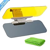 Yizen Extender Anti Glare Anti Dazzle Universal - Car Visor，2 in 1 Anti Dazzle Car Sun Visor for Night and Day, Universal Visor Extender for Eyesight Protecting，Sun Blocker Car Goggle with Car Cleanin