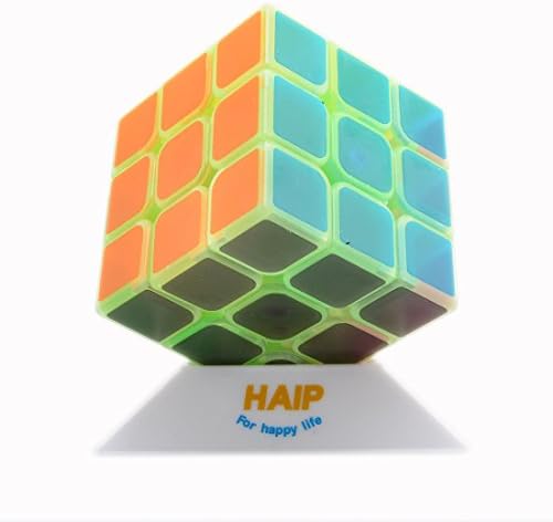 Puzzle Cube, Haip 3x3x3 Speed Cube Magic Cube (Base Holder/Bag Included) (Luminous Green)