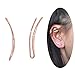 Ear Climber Crawler Cuff Earrings - 925 Sterling Silver with Rose 18K Gold Plating