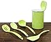 Reston Lloyd 100% Melamine Kitchen Utensil Set, Non Scratching Ladle, Spoon, Slotted Spoon & Spatula, Easy To Hold, Set of 4, Lime