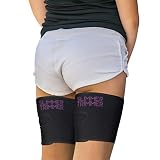 Slimmer Trimmer Premium Thigh Trimmers - Pair Weight Loss Sweat Leg Trainers Women Men (Up to 32") Thermal Slimming Wraps. Thigh Fat Burner, Exercise Enhancer Sweating (One Size fits Most (up to 32"))