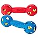 Nerf Dog Bash Barbell Dog Toys with Interactive LED, Lightweight, Durable and Water Resistant, 7 Inches, for Medium/Large Breeds, Two Pack, Blue and Red