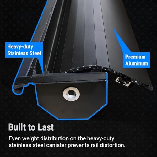 SyneticUSA Automatic Retractable Truck Bed Cover for Ford F250 F350 2008-2026 Fits 6'10" FT | Aluminum Slats Tonneau, Waterproof Locking, Heavy Duty Low Profile | One Person Install Bed Cover