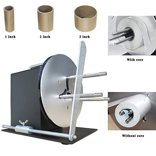 HD-R7 180mm Automatic Label Rewinder Machine,Label Winder,Use with Label Printers,Including a Stainless Steel Rod to Control Label