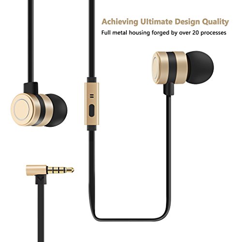 Earbuds, Besiva in-Ear Headphones Noise Isolation Headsets Heavy Bass Earphones with Microphone Compatible iPhone Samsung iPad and Most Android Phones,oo3