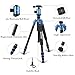 ZOMEi Tall Tripod,Camera Tripod for DSLR, Z818 Tripods for Cameras 65'' Aluminium Alloy Monopod with 360 Panorama Ball Head Quick Release Plate Ball for DSLR Canon Sony Nikon Cameras(Blue)