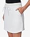 32 DEGREES Women Ultra Soft Stretch Golf Skort, White, XLarge