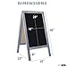 Ilyapa Wooden A-Frame Sign with Eraser & Chalk - 40 x 20 Inches Magnetic Sidewalk Chalkboard – Grey Menu Display for Restaurant, Business or Wedding