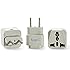 Ceptics Europe Travel Plug Adapter (Type C) - 3 Pack [Grounded & Universal]