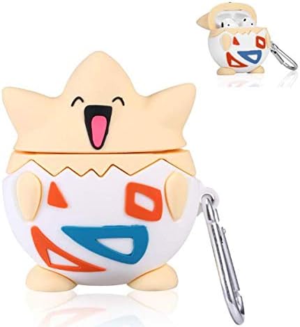 Tacumo Airpods Silicone Case Cute Creative Design Case Cover Compatible for Apple Airpods 1&2 [3D Cartoon Pattern] (Togepi)