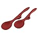 Rachael Ray Cucina Tools, 2-piece Lazy Solid Spoon Set, Cranberry Red