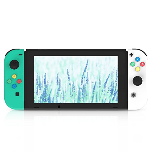 BASSTOP DIY Replacement Housing Shell Case Set for Switch NS NX Console and Right Left Switch Joy-Con Controller without Electronics (Joycon-Green+White) BASSTOP DIY Replacement Housing Shell Case Set for Switch NS NX Console and Right Left Switch Joy-Con Controller without Electronics (Joycon-Green+White)