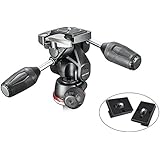 Manfrotto MH804-3WUS 3 Way head with Two Replacement Quick Release Plates for the RC2 Rapid Connect Adapter