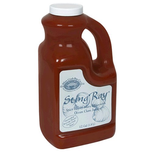 Blue Crab Bay Co. Sting Ray, Spicy Bloody Mary Mixers with Ocean Clam Juice, 64-Ounce Container