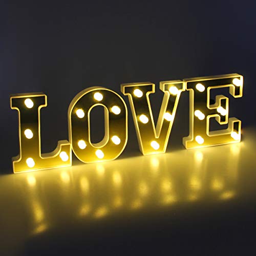 Photo 1 of Coitak Love Marquee Letter Lights Sign LED Decor Lights Night Light Wedding Birthday Party Home Bar Decoration