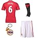 2016/2017 Manchester United #6 pogba home Kids Soccer Jersey Short Socks