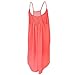 Popbop Womens Spaghetti Strap Back Howllow Out Summer Chiffon Beach Short Dress Orange