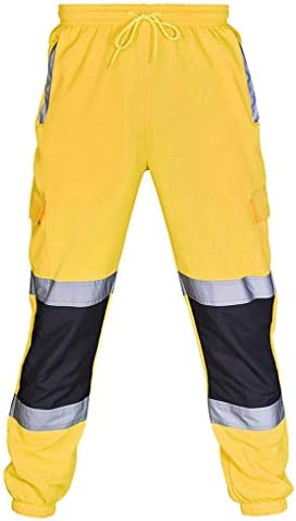 BaZhaHei Mens Road Work Pants High Visibility Overalls Multi-Pocket Training Sports Trousers Loose Sweatpants Jogging Bottoms Running Tracksuit