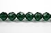 6mm (68 Beads) Medium Emerald, Czech Fire Polished Round Faceted Glass Beads, 16 inch Strand