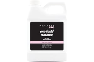 MakarttPro Low Odor, MMA Free Monomer, Non-Yellowing Professional Grade Formula, Beginner Nail Tech Friendly - Essential Acrylic Nail Supply for Nail Technicians (8 fl oz)