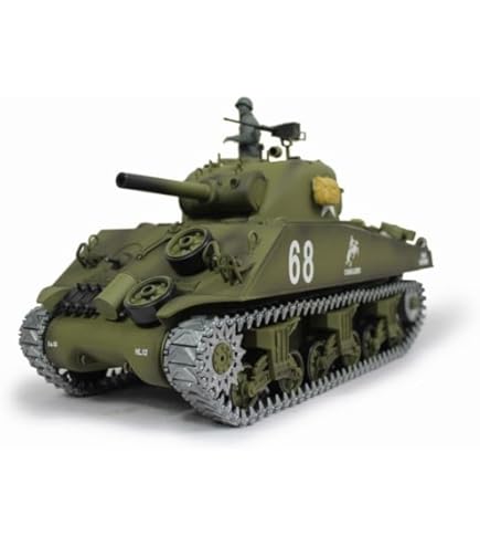 Amazon.com: 1/16 US M4A3 Sherman Tank (105mm Howitzer) Air Soft RC