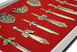 Dancingstars Zelda Triforce Hylian Shield Master Sword Keychain/necklace Collection Box