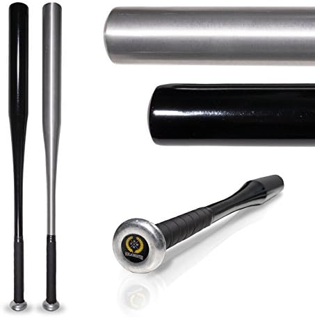Schlagmeister Impact Master Premium Silver/Black Aluminium Baseball Bat – 30 inch/76 cm/Ideal for Baseball, Softball, for Decorative Self Defense