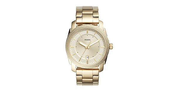 Fossil Machine Gold Dial Yellow Gold 