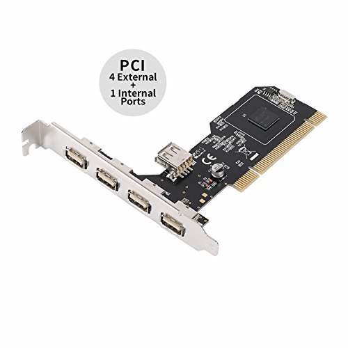 QNINE Internal USB 2.0 PCI Card, 5 Port (4 External & 1 Internal) PCI Expansion to USB 2 Adapter Hub Controller, High Speed 480Mbps for Desktop - Thumbnail 6