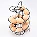 KYY Egg Skelter Spiral Design Metal Egg Rack Egg Dispenser Modern Egg Storage Display Holder, 20-24 Eggs (Black)