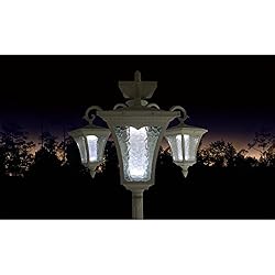 Sun-Ray 312011 Vittoria Three Head Solar Lamp Post