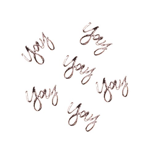 Ginger Ray Foiled Yay Birthday Party Table Confetti, Rose Gold