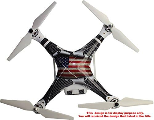 Carbon Fiber USA Flag DJI Phantom 3 Professional / Advanced / 4K Pro Vinyl Skin Wrap Decal Sticker Radio Battery Tablet Holder Quadcopter
