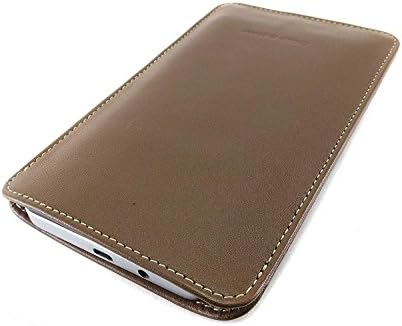 Chalk Factory Genuine Leather Mobile Case, Pouch for Samsung Mobile Phone (Galaxy M20, Tan)
