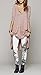 R.Vivimos Women Half Sleeve High Low Casual Loose T-Shirt Short Dress XL Pink