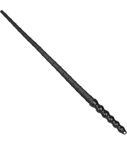 Handmade 30-Inch Biker Whip Get Back Whip – .45 Caliber Skull Design – All-Black Paracord