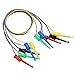 Sumnacon 5 Pcs Multimeter Electrical Test Dual Lead Test Hook Clips - 5 Colors Silicone to Flexible Test Cables for Electronic, Component, Testing Connecting