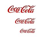 J BOUTIQUE STENCILS Cocacola Stencil - Medium Size - Reusable Template for Crafting DIY Room decor Wall art furniture