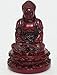 Feng Shui Meditating Buddha Figurines Peace Luck Prosperity Statues Paperweights Gift Home Decor Housewarming Gift India Buddha (1 Red + 1 Jade Green)