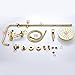 Polished Gold Shower Set 8-Inch Rainfall Shower Head Brass Shower Faucet Kit with Hand Held Spray High End Luxury