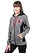 Ultra Game NBA Women's Standard Full Zip Hoodie Sweatshirt Dime Jacket, Charcoal, Medium