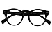 Beison Horn Rimmed Round Eyeglasses Frame Clear Lens 46mm (Matte black, 46)