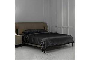 CloverSilk 22 Momme Silk Duvet Cover, 100% Mulberry Silk Comforter Quilt Cover with Zipper Closure, Ultra Soft, Durable, 1pc Duvet Cover Only - Twin Size, Black