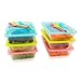 Meal Prep Containers 6-Pack 2-Compartment Bento Lunch Box Food Storage Containers with Lids – 6 Bonus Forks - Reusable BPA Free, Portion Controlled Divided - Microwave, Freezer, Dishwasher Safe