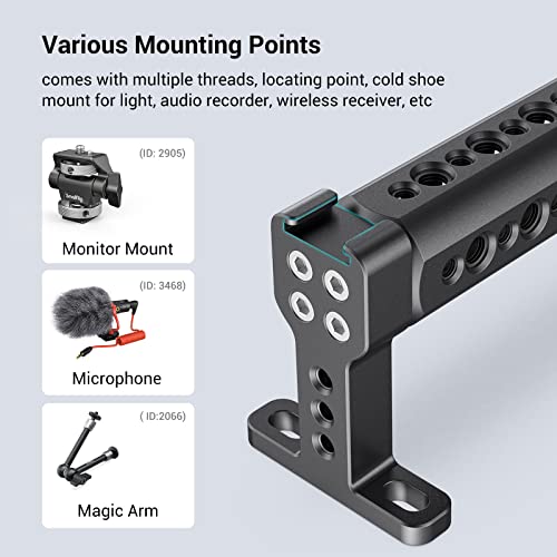 SmallRig Camera Top Handle Grip, DSLR Cage Handle with Cold Shoe Mount